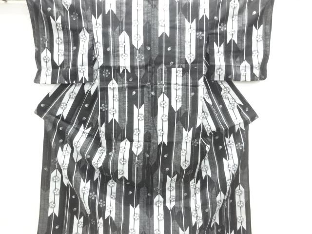 JAPANESE KIMONO / YUKATA / COTTON / ARROW FEATHER